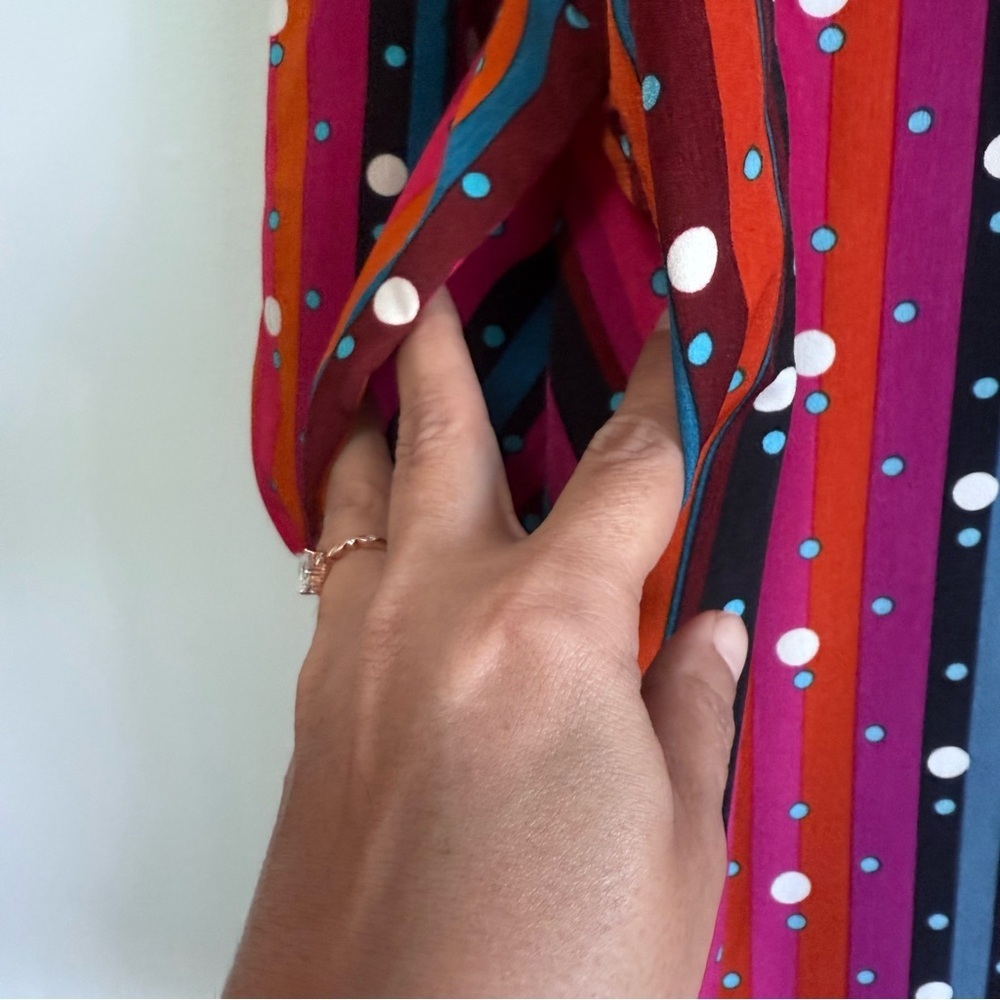 Abbott Elementary Striped Polka Dot Maxi Dress - Picture 6 of 7